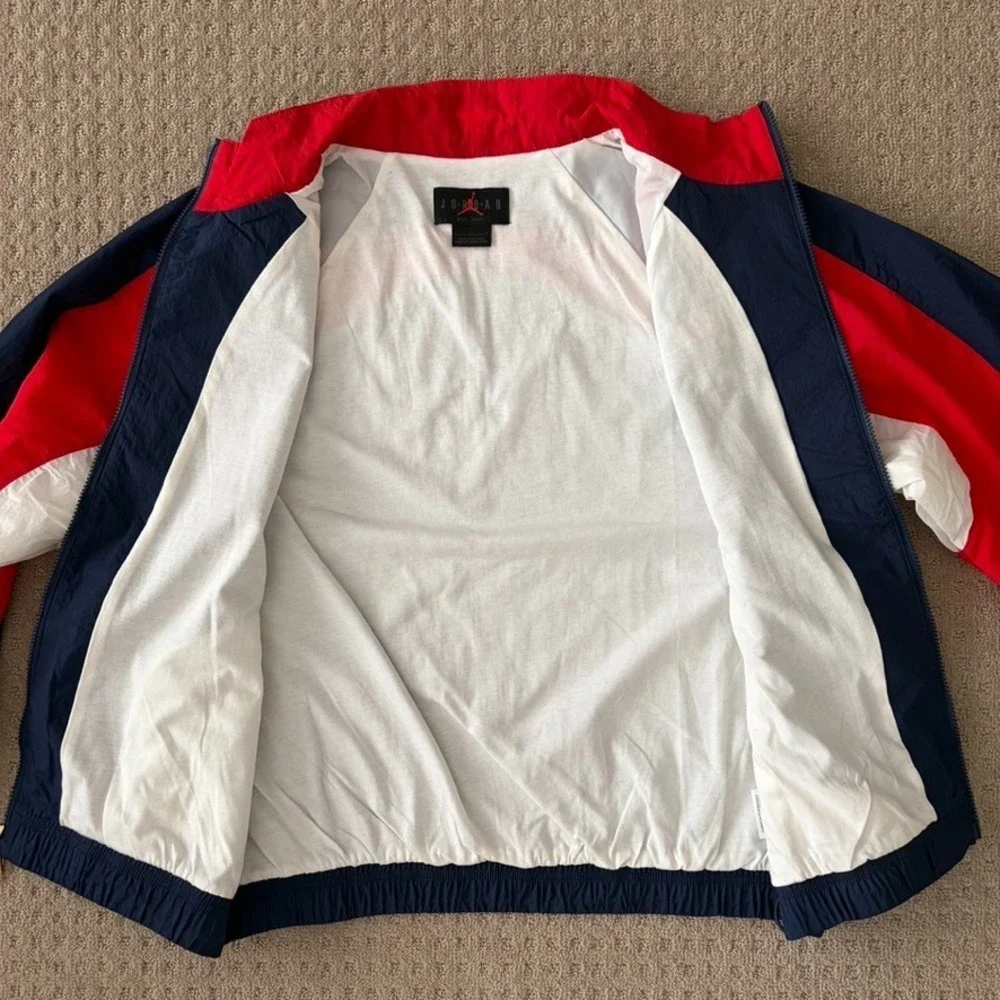 Air‎ Jordan x Trophy Room USA Woven Track Jacket in Navy Red Men Large NWOT $245